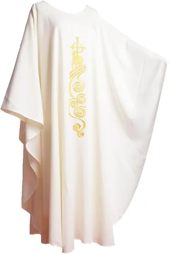 Vista 7 de BLESSUME Sacerdote Casulla Stole Church Cordero de Dios Bordado Vestiduras de Misa