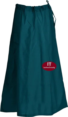 Vista 15 de Indian Trendy Sari Enagua de Algodón Cosida Cintura Ajustable Sari Enagua Forro Falda