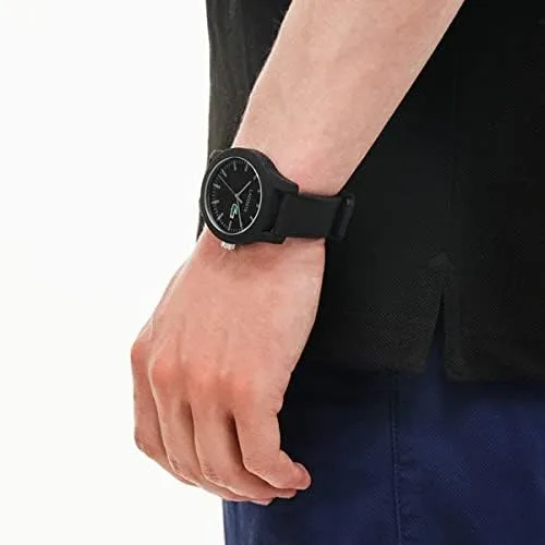 Vista 4 de Lacoste 2010766Lacoste 1212 reloj de pulsera color negro con banda texturizada para hombres