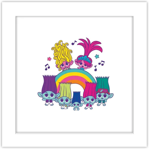 Vista 10 de Trends International Gallery Pops Trolls Band Together - Póster de pared con diseño de arcoíris de Tiny Trolls de 12.00 x 12.00 pulgadas, versión