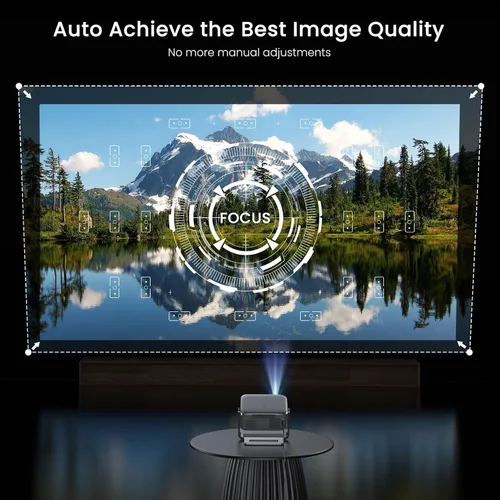 Vista 12 de Proyector para exteriores de Google TV con licencia oficial ANSI 2000 4K Full HD, proyector inteligente con WiFi y Bluetooth