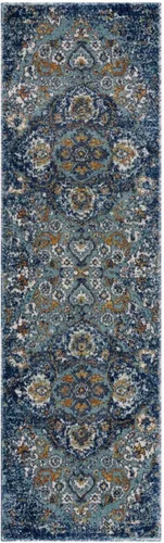 Vista 13 de Luxe Weavers 4620 Marine 2x3 - Alfombra floral envejecida