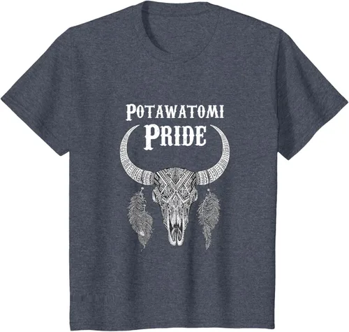 Vista 62 de Potawatomi Pride Tribe Native American Indian Buffalo Camiseta