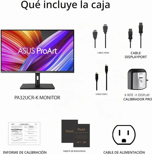 Vista 8 de ASUS ProArt PA32UCR-K Monitor profesional 4K HDR USB-C de 32 pulgadas