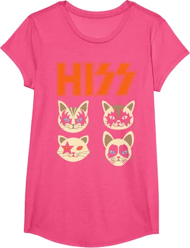 Vista 57 de Camiseta Hiss Funny Cats Kittens Rock Rockin, Negro