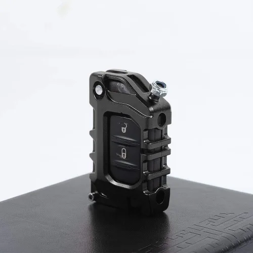 Vista 6 de JeCar Funda para llavero Jeep Wrangler JL JLU JT 2018-2020, color negro