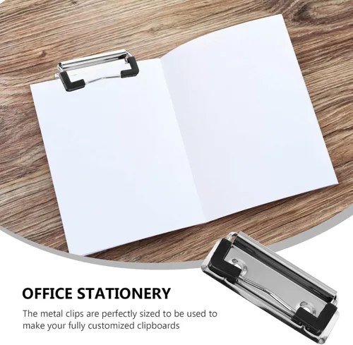 Vista 8 de NUOBESTY 15 clips portátiles de metal para portapapeles con patas de goma, clips de carpeta de archivos con resorte para oficina, escuela