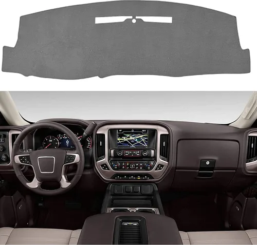 Vista 11 de SPEEDWOW Alfombrilla Cubierta Tapete para Tablero de Instrumentos Compatible con Chevrolet Silverado Avalanche Tahoe Suburban GMC Pickup Yukon Negro