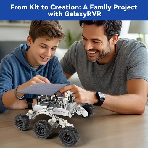 Vista 4 de Kit de rover de Marte SunFounder GalaxyRVR, kit de auto robot con video inteligente compatible con Arduino Uno R3 con ESP32 CAM para imágenes FPV