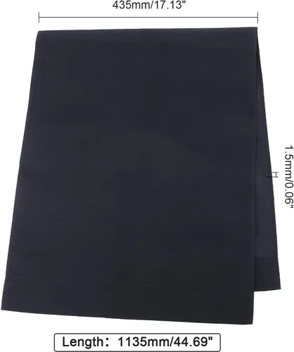 Vista 2 de PH PandaHall Tela de repuesto para silla, 44 x 17 pulgadas, silla de playa, silla plegable de tela de lona Oxford negra, accesorios para tumbonas
