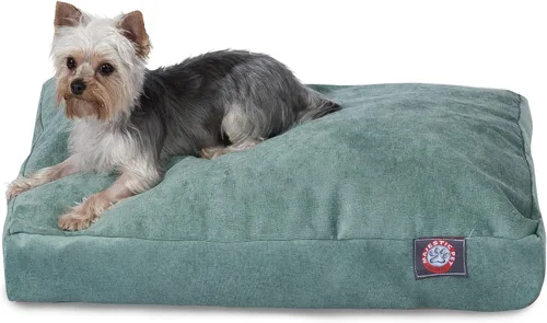 Vista 7 de Majestic Pet Cama para perro de espuma viscoelástica triturada, pequeña con funda extraíble lavable, cama ortopédica rectangular para perros, cama