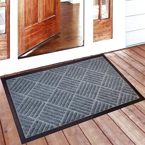 Vista 16 de DM25 - Alfombrillas de goma antideslizantes para puerta delantera, alfombrillas de entrada, rascador de zapatos, tapete de bienvenida