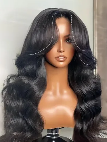 Vista 32 de UNICE Adiós a los Nudos - Peluca de onda corporal 7x5, con encaje HD frontal precortado, pelo humano con cordón elástico de tracción, balayage