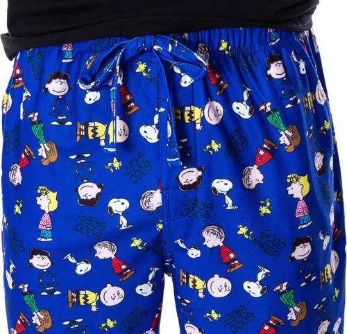 Vista 4 de Peanuts - Pantalones de pijama para hombre, diseño de personajes