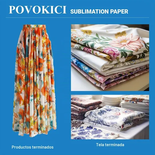 Vista 2 de Rollo de papel de sublimación de tinte de secado rápido 95gsm 24in x 328ft 3" Core para impresión de transferencia de calor