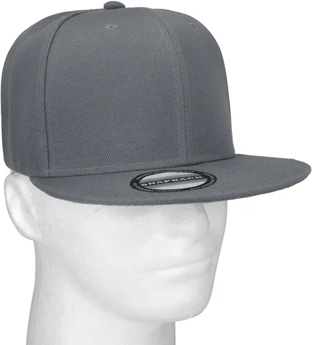 Vista 6 de Gorra clásica Snapback estilo Hip Hop plana en blanco, color sólido, tamaño ajustable