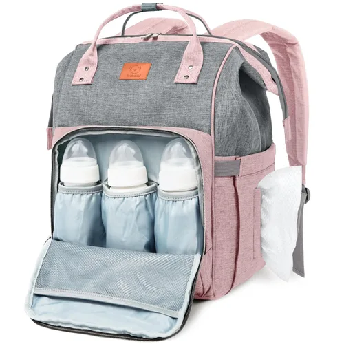 Vista 16 de KeaBabies - Mochila pañalera grande impermeable para viajes