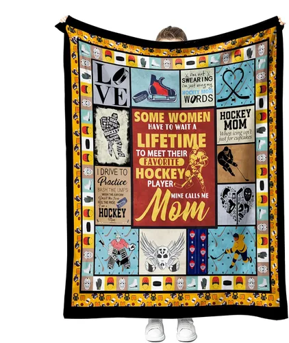 Vista 11 de Manta de hockey, regalos para niños y niños, suave y acogedora ropa de cama de hockey, manta de vellón, regalos de hockey para hombres y mujeres