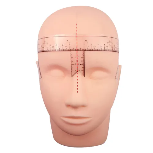 Vista 2 de Guapa 30pcs/pack Regla de cejas con forma de cejas desechable Microblading Ruler Pegatina Adhesiva Cejas Posicionamiento Herramienta de Medida