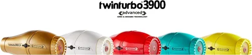 Vista 3 de Turbo Power - Secador de pelo Ionic Professional, negro, doble turbo soplador avanzado, viene con cepillo, (3900 TP)