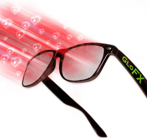 Vista 7 de Ultimate Diffraction Glasses - Efecto de corazón arcoíris 3D, gran accesorio para edm, concierto y rave