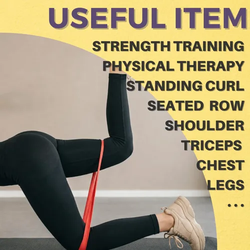 Vista 4 de LEZER Bandas de resistencia – Bandas de dominadas para gimnasio en casa, estiramiento, terapia física y entrenamiento – Incluye instrucciones