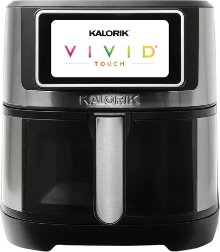 Vista 7 de Kalorik Freidora de aire Serie VIVID TOUCH de 5 cuartos de galón de capacidad con pantalla táctil de alta resolución, 202 ajustes preestablecidos