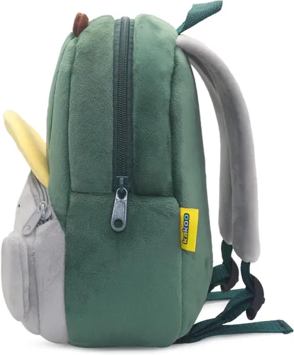 Vista 4 de Mochila pequeña para niños y niñas, linda mochila pequeña de dibujos animados de animales de felpa suave para niños de 2 a 6 años, Cerdo lindo