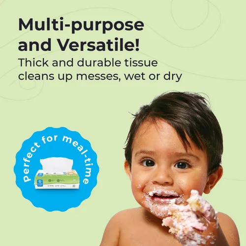 Vista 4 de Peekapoo Toallitas secas 100% algodón para bebés y niños, 480