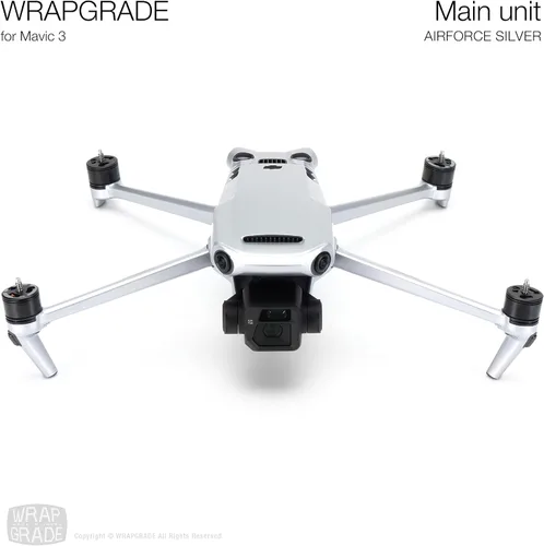 Vista 2 de Adhesivos de piel completa para DJI Mavic 3 / Mavic 3 Classic (Airforce Silver)