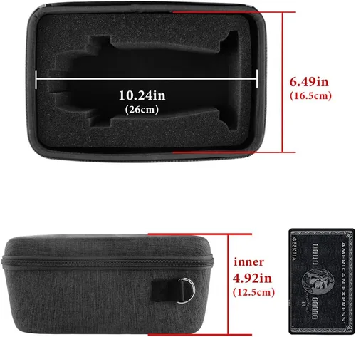 Vista 4 de Geekria for Creators - Funda de micrófono con espuma compatible con Blue 1967 Yeti Pro, Blue Yeti, funda de transporte de micrófono rígida, bolsa