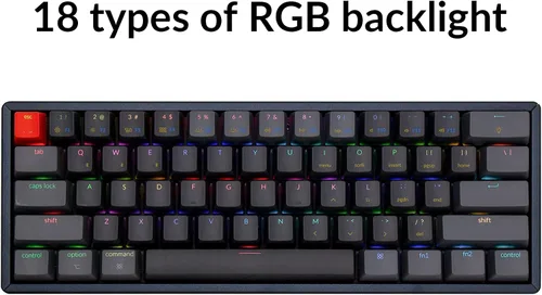 Vista 8 de Keychron Teclado mecánico inalámbrico K12 con 60% de diseño Bluetooth/USB con interruptor marrón Gateron G Pro/Retroiluminación RGB/Rollover