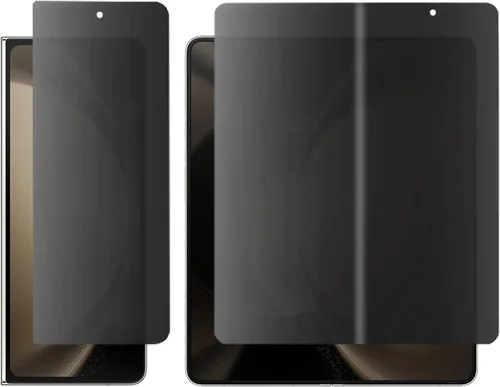 Vista 8 de Protector de pantalla antirreflejo antiespía para Samsung Galaxy Z Fold 4 5G 2022, privacidad exterior interior mate suave película antiarañazos