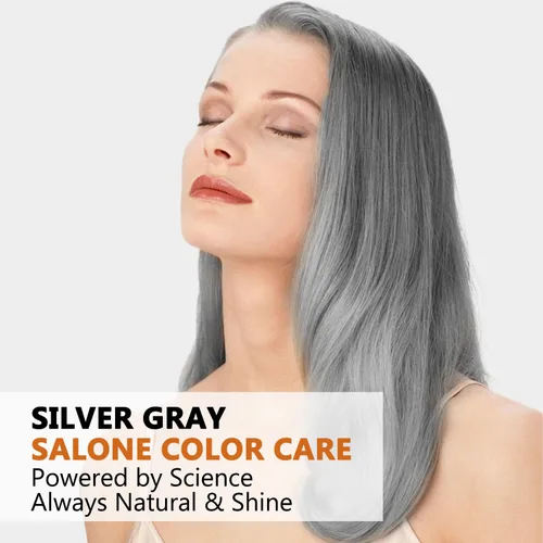 Vista 2 de Yocisku Champú de tinte para el cabello gris plateado 3 en 1 para hombres y mujeres, tinte para cabello plateado, tinte natural para uso doméstico