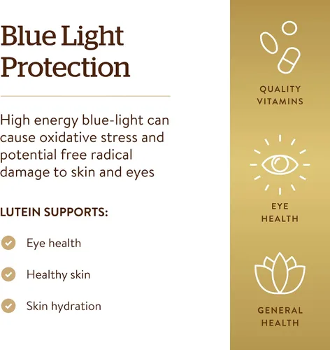 Vista 4 de Solgar Luteína 20 mg, 60 cápsulas blandas - Apoya la salud ocular - Ayuda a filtrar la luz azul - Contiene luteína FloraGLO - Sin OMG, sin gluten