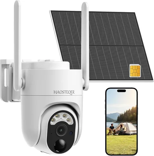 Vista 11 de WiFi Solar Security Cameras Wireless Outdoor-4 Pack, 2K