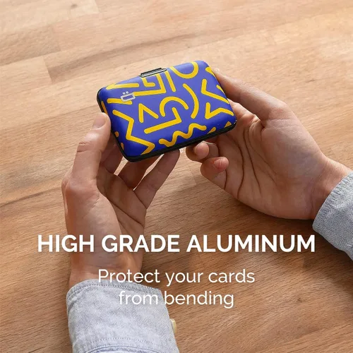 Vista 47 de ÖGON -DESIGNS- Portatarjetas de aluminio, protección RFID contra fraude y desmagnetización, billetera compacta, funda inteligente modelo STOCKHOLM V1