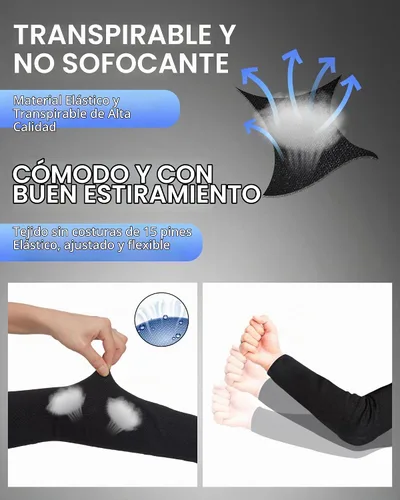 Vista 6 de Geyoga 2 pares de fundas protectoras de piel, mediano, Hppe; negro