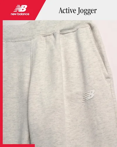Vista 27 de New Balance Pantalones deportivos para niña, forro polar de mezcla de algodón suave con cordón y bolsillos (tallas 8-16)