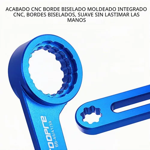 Vista 6 de Llave de eje central 6 en 1, soporte inferior profesional, multiherramienta, kit universal de servicio de bicicleta para sistemas estándar ISO/JIS