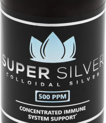 Vista 2 de Super Silver 500 PPM Plata coloidal - Botella de 2 onzas con cuentagotas