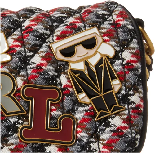 Vista 3 de Karl Lagerfeld Paris Agyness - Bolso cruzado acolchado con solapa