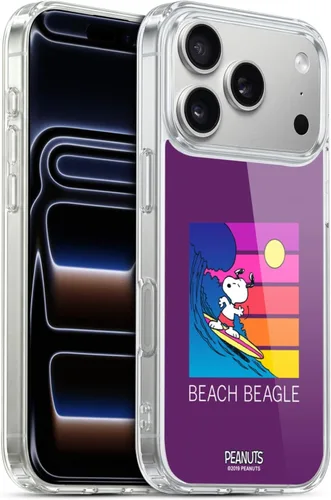 Vista 21 de Head Case Designs Funda de gel suave con licencia oficial de Peanuts Tropical Surf Snoopy Aloha Disco compatible con Apple iPhone 13 Mini Surf