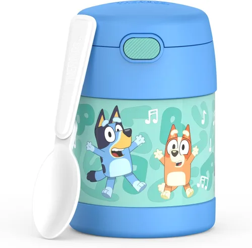 Vista 11 de THERMOS FUNTAINER - Tarro de comida para niños con cuchara, 10 onzas, Baby Shark