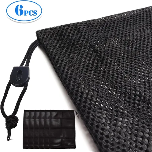 Vista 5 de GSE Games & Sports Expert Bolsa de malla con cordón para béisbol, pelotas de pickleball, pelotas de golf, gimnasio, equipo de natación, lavandería