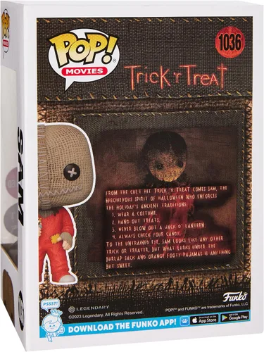 Vista 7 de Funko Figura Spirit Halloween Trick 'r Treat Sam with Razor Flocked POP! Horror Collectible