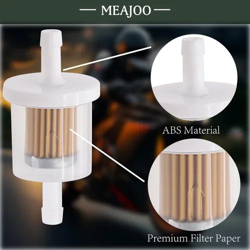 Vista 4 de 3 filtros de combustible en línea 691035 493629 de 40 micras 1/4 pulgadas para Briggs Stratton, repuesto para motores Kawasaki 49019-0014 49019-7001