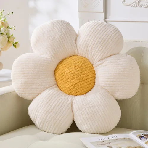 Vista 8 de Almohada de flores, almohadas azules, lindas margaritas, cojín decorativo para el hogar, para cama, sofá, sofá