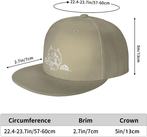 Vista 9 de bsapp American Bully Flat Brim Baseball Caps Men Women Hip Hop Hats