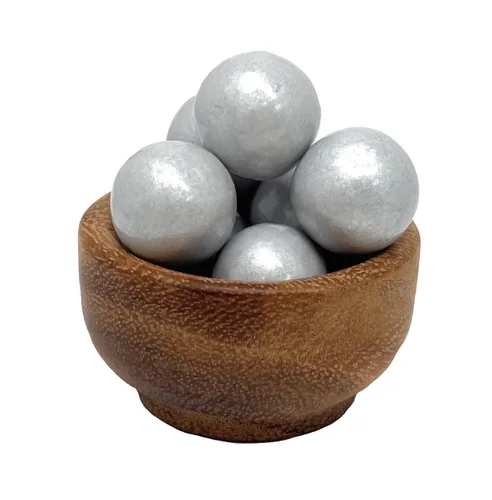 Vista 4 de YANKEETRADERS Gumballs con sabor a fruta plateada de 1 pulgada, 2 libras a granel